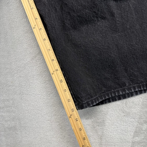Vintage Boss Denim Shorts Mens 28 Black Y2K Hip Hop Baggy 13" Streetwear USA - Picture 11 of 15